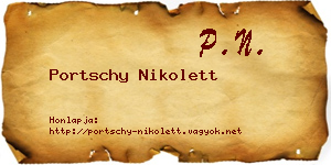 Portschy Nikolett névjegykártya