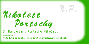 nikolett portschy business card